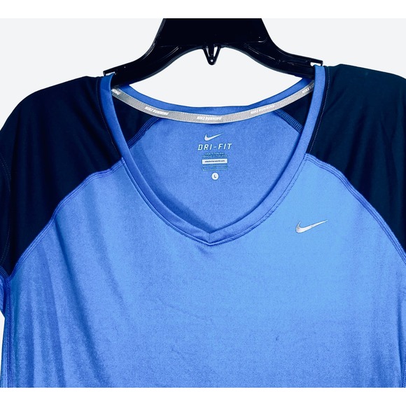 Nike Running Athletic Top Dri-Fit Performance Blue T Women's Size L - Picture 7 of 7